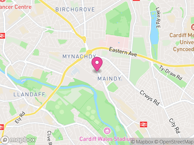 Map of Gabalfa, Cardiff