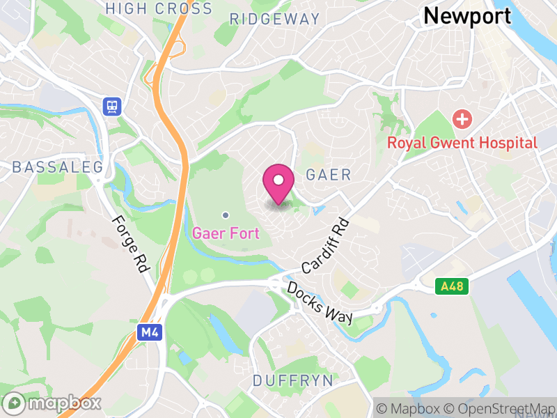 Map of Gaer, Newport
