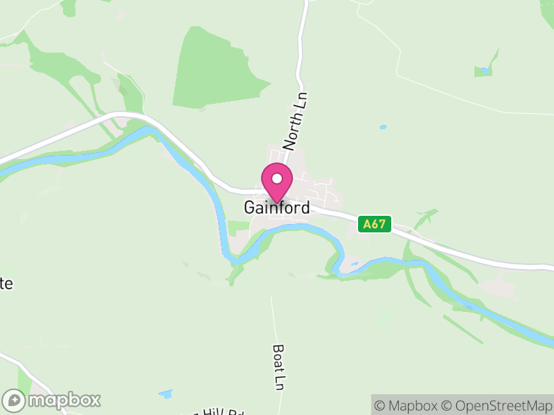 Map of Gainford, County Durham
