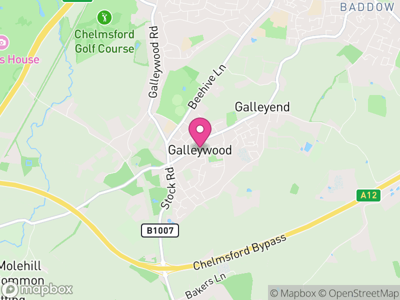 Map of Galleywood, Chelmsford