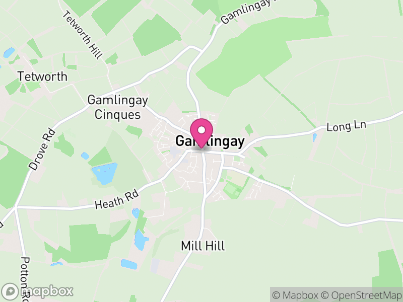 Map of Gamlingay, South Cambridgeshire