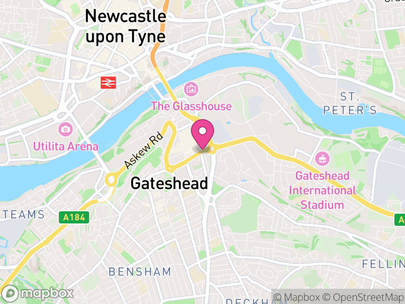Map of Gateshead, North East