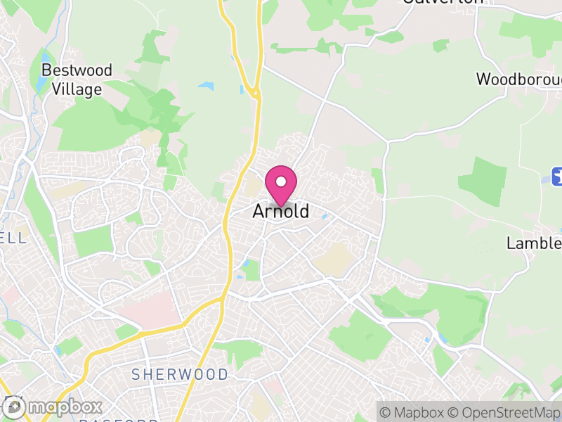 Map of Gedling, Nottinghamshire