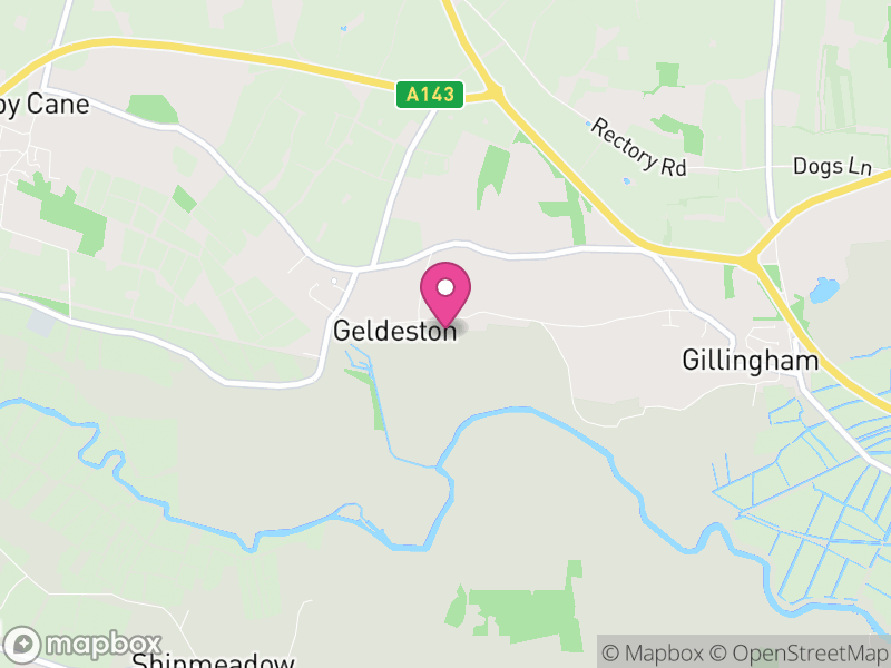 Map of Geldeston, South Norfolk