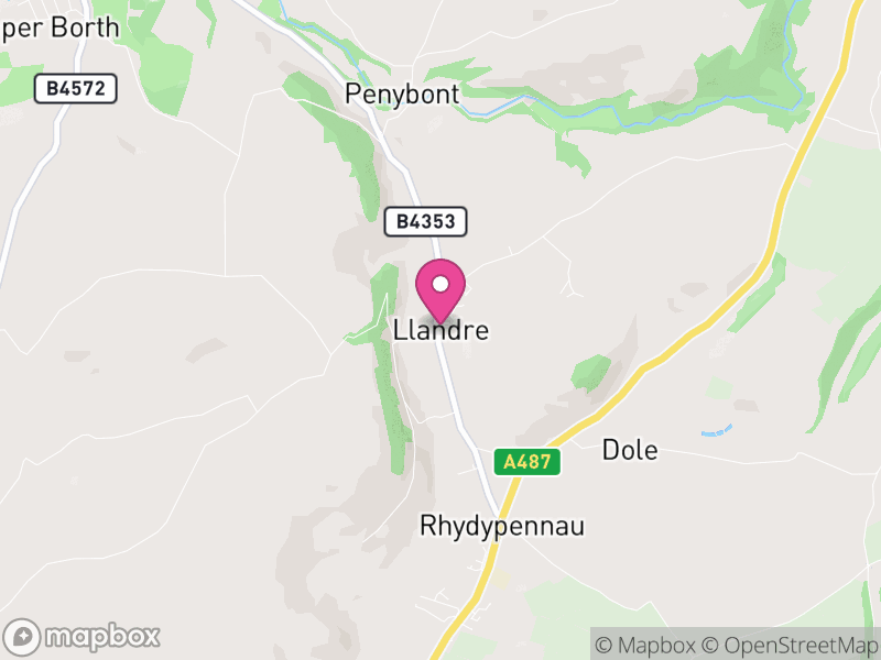 Map of Geneu'r Glyn, Ceredigion