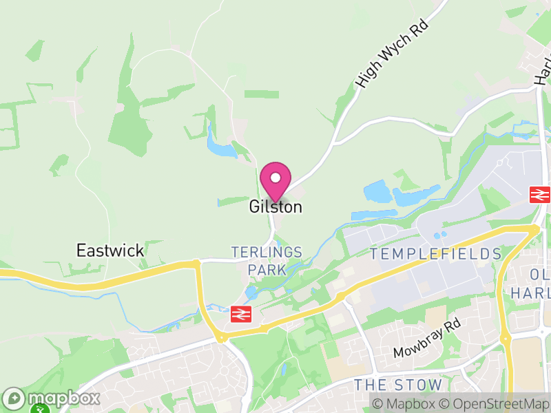 Map of Gilston, East Hertfordshire