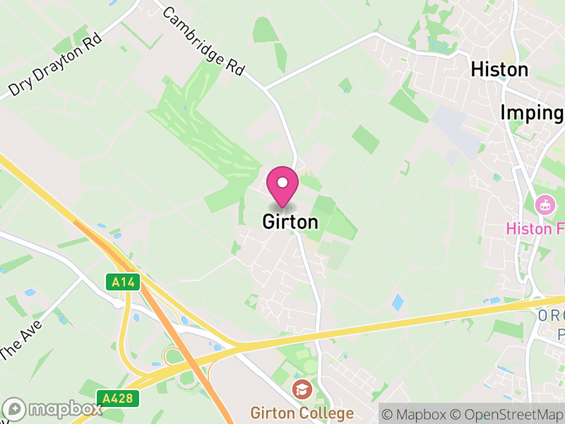 Map of Girton, South Cambridgeshire
