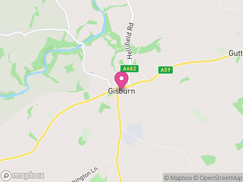 Map of Gisburn, Ribble Valley