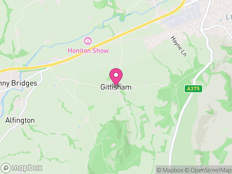 Map of Gittisham, East Devon