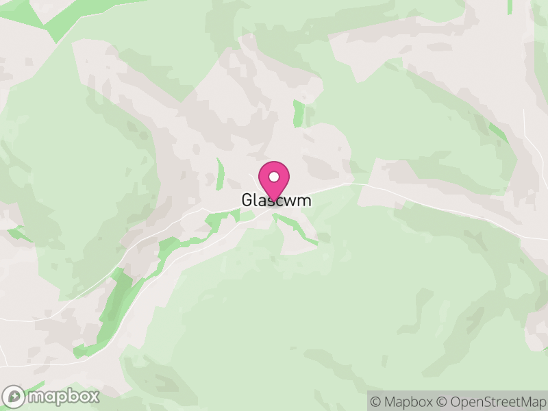 Map of Glascwm, Powys