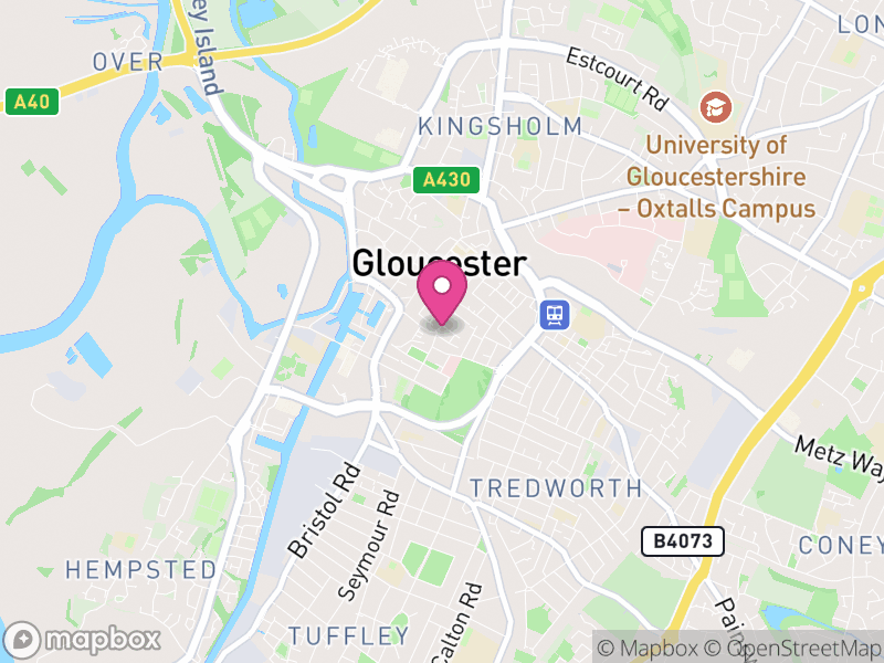 Map of Gloucester, Gloucestershire