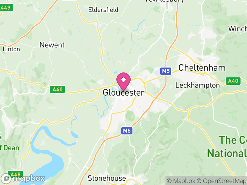 Map of Gloucestershire, England