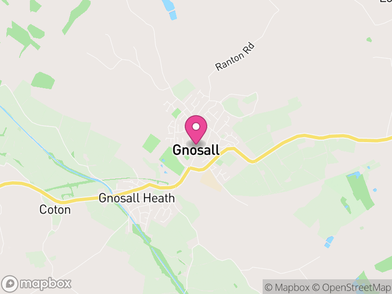 Map of Gnosall, Stafford