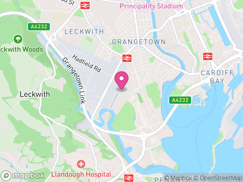 Map of Grangetown, Cardiff