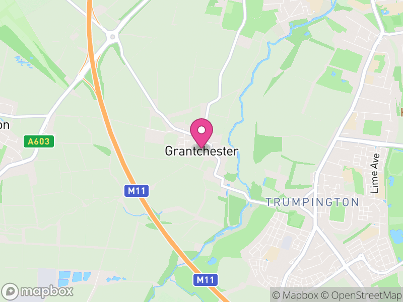 Map of Grantchester, South Cambridgeshire