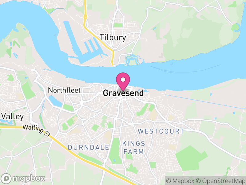 Map of Gravesham, Kent