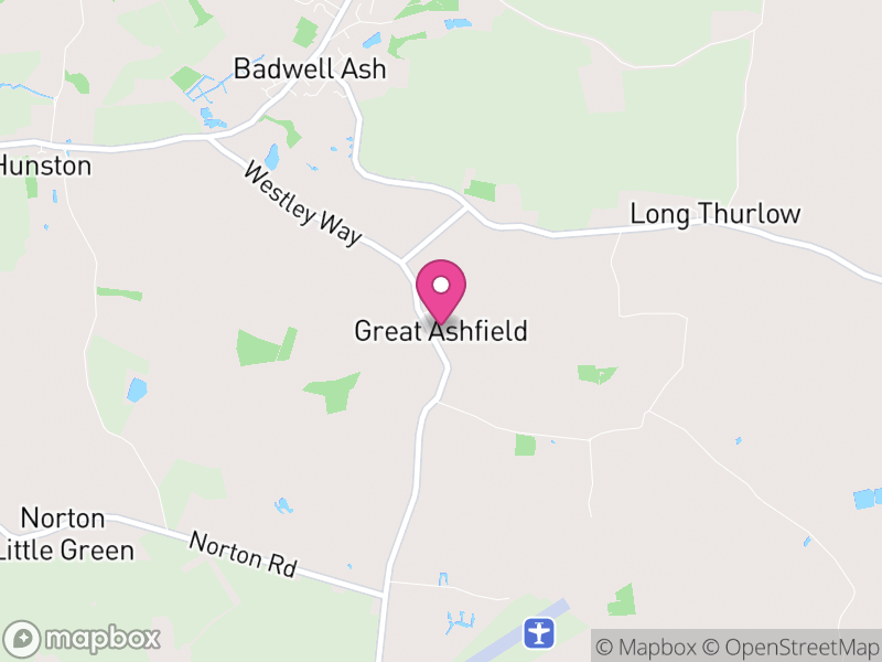 Map of Great Ashfield, Mid Suffolk