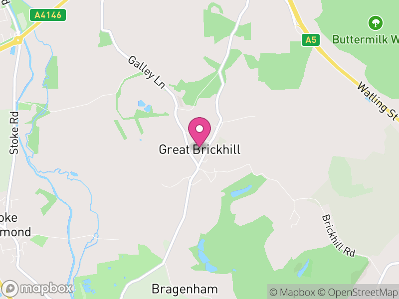 Map of Great Brickhill, Buckinghamshire