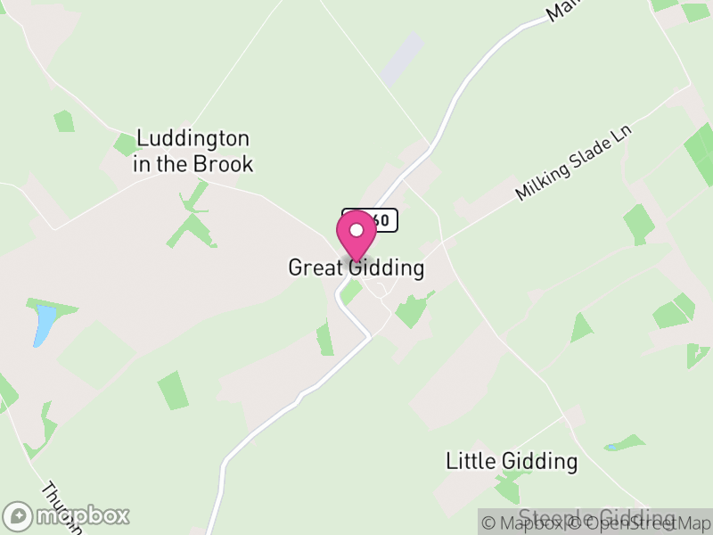 Map of Great Gidding, Huntingdonshire