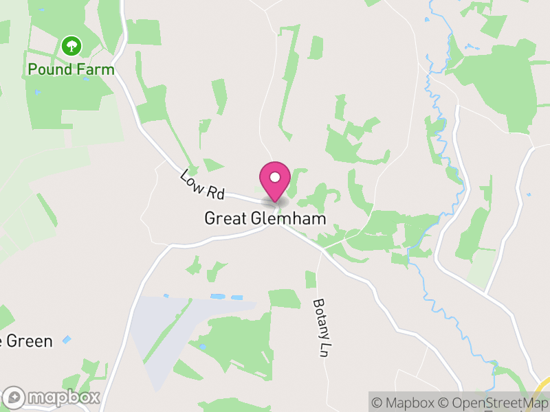 Map of Great Glemham, East Suffolk
