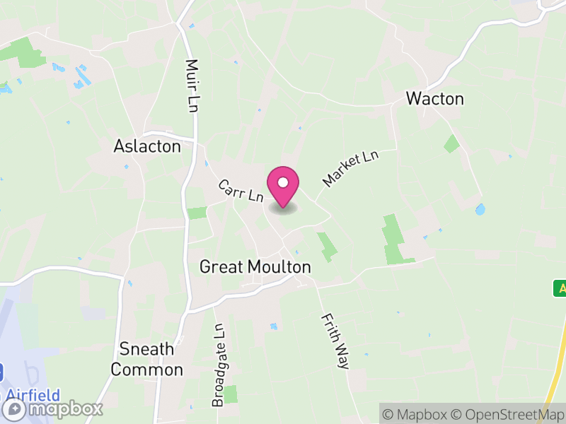 Map of Great Moulton, South Norfolk