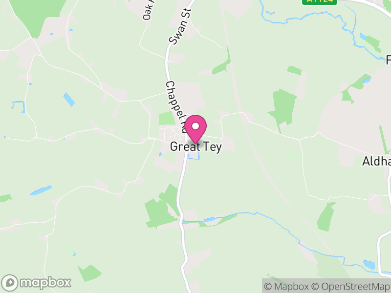 Map of Great Tey, Colchester