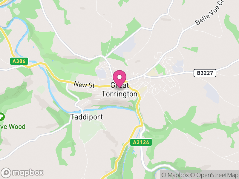 Map of Great Torrington, Torridge