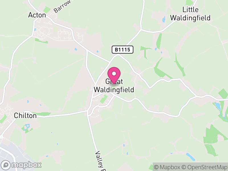 Map of Great Waldingfield, Babergh