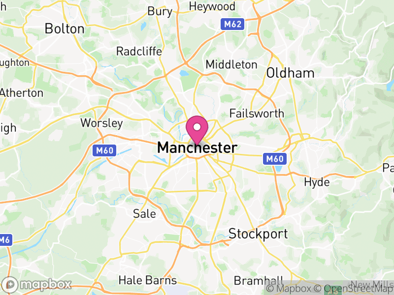 Map of Greater Manchester, England