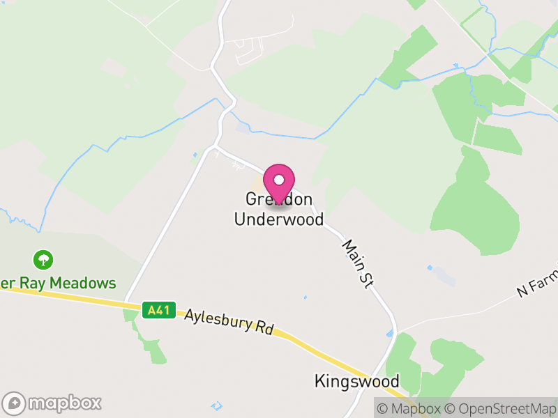 Map of Grendon Underwood, Buckinghamshire