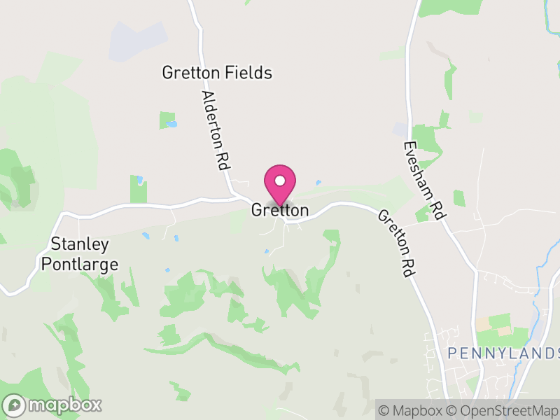 Map of Gretton, Tewkesbury