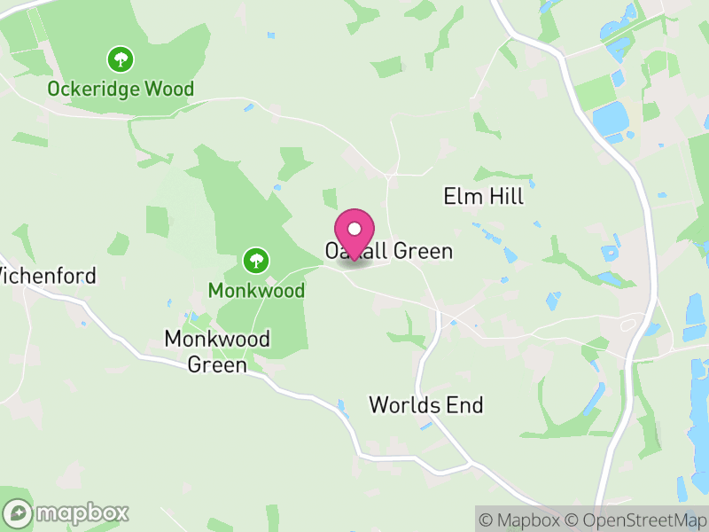 Map of Grimley, Malvern Hills