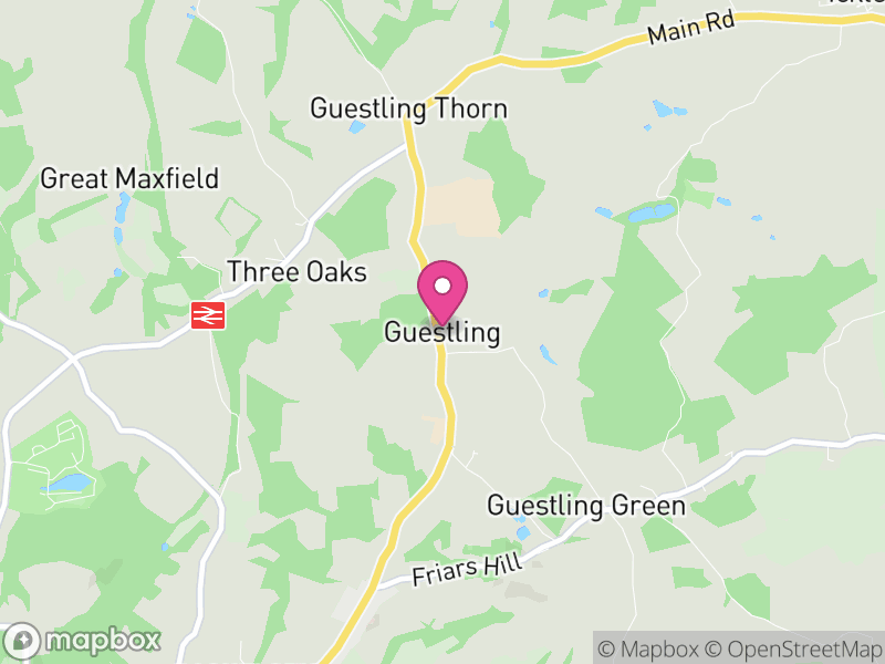 Map of Guestling, Rother