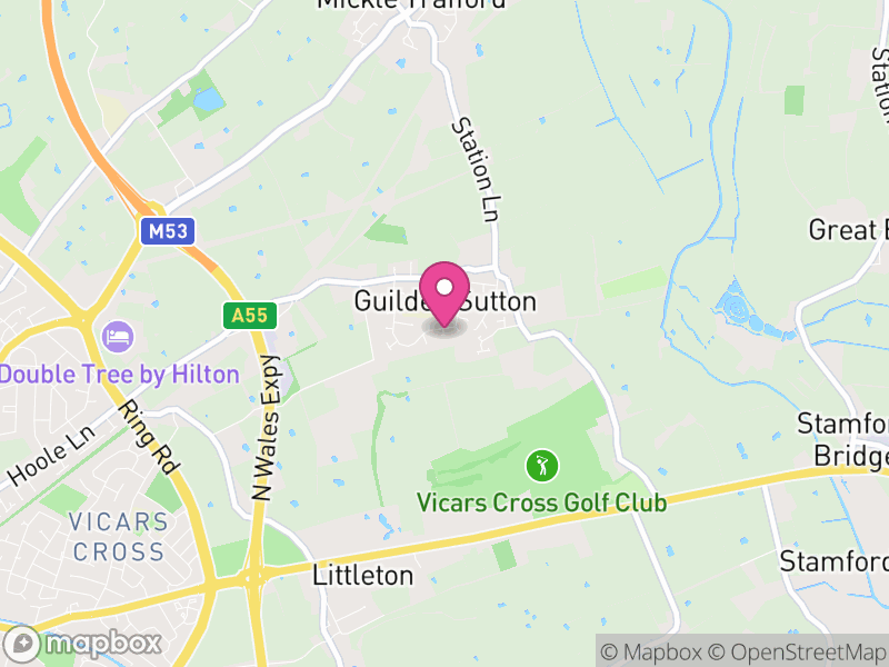 Map of Guilden Sutton, Cheshire West and Chester