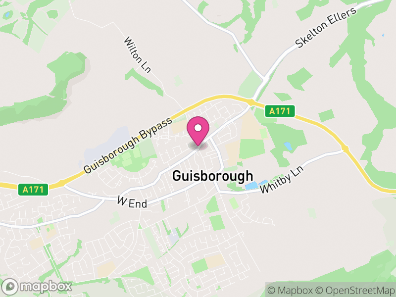 Map of Guisborough, Redcar and Cleveland