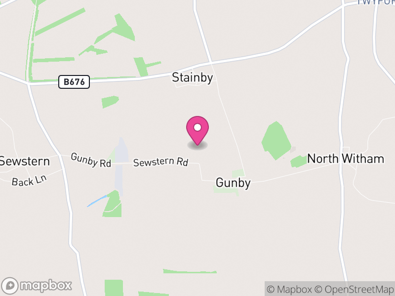 Map of Gunby and Stainby, South Kesteven
