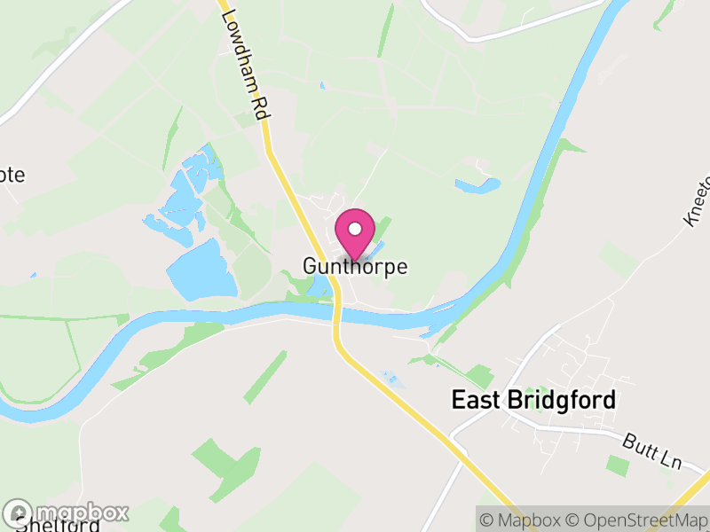 Map of Gunthorpe, Newark and Sherwood