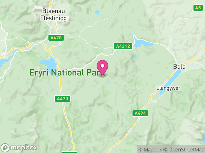 Map of Gwynedd, Cymru / Wales