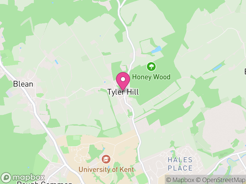 Map of Hackington, Canterbury