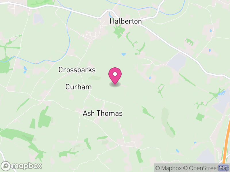 Map of Halberton, Mid Devon