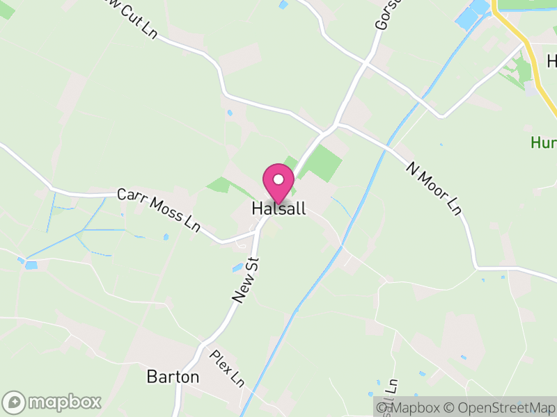 Map of Halsall, West Lancashire