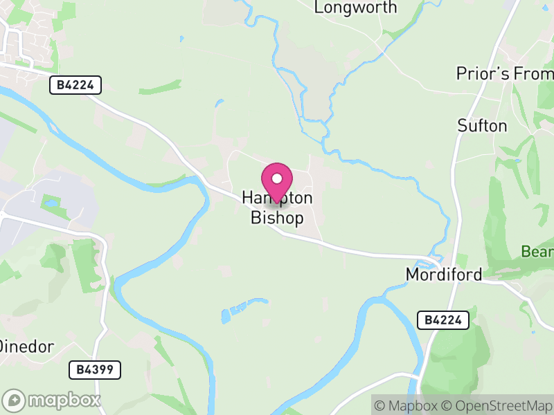 Map of Hampton Bishop, Herefordshire