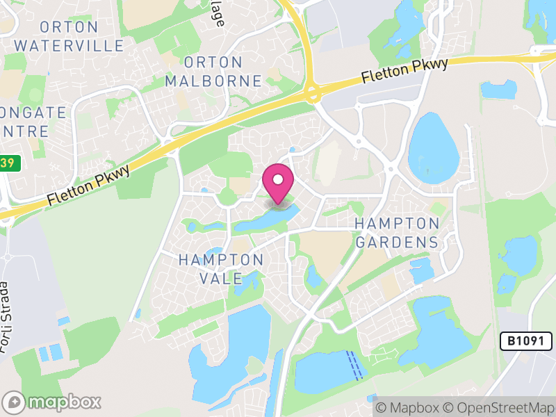 Map of Hampton Hargate, Peterborough