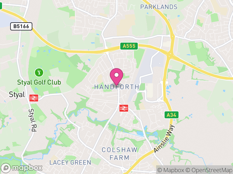 Map of Handforth, Cheshire East