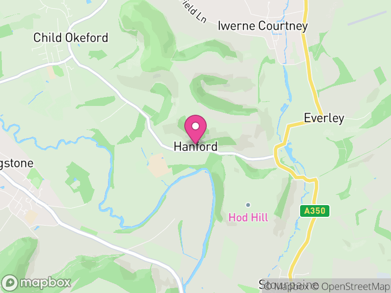 Map of Hanford, Dorset