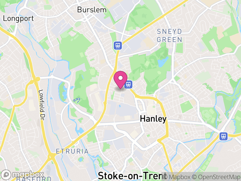 Map of Hanley, Malvern Hills
