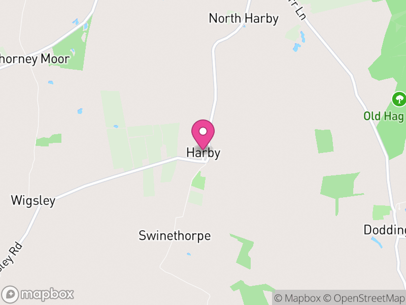 Map of Harby, Newark and Sherwood