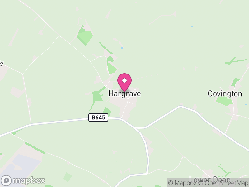 Map of Hargrave, North Northamptonshire