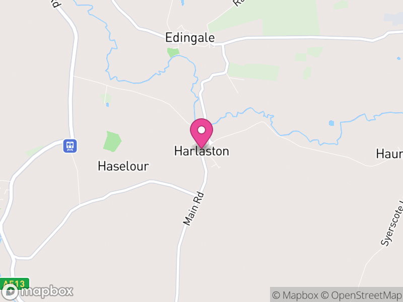 Map of Harlaston, Lichfield