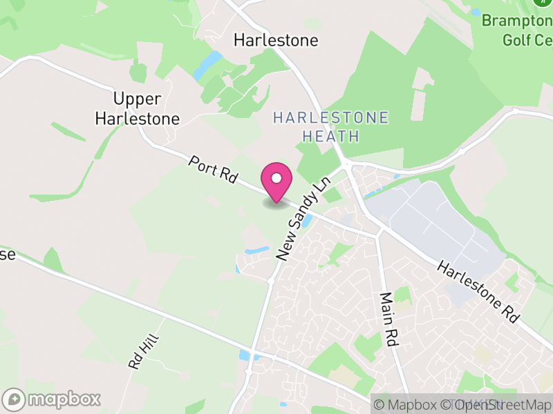 Map of Harlestone Manor, West Northamptonshire